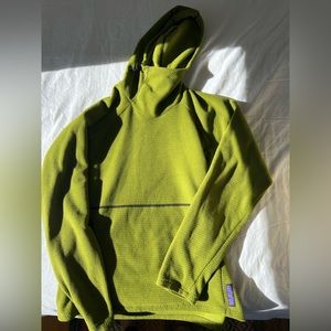 Melanzana Microgrid Hoodie in Avocado Green Mens Medium